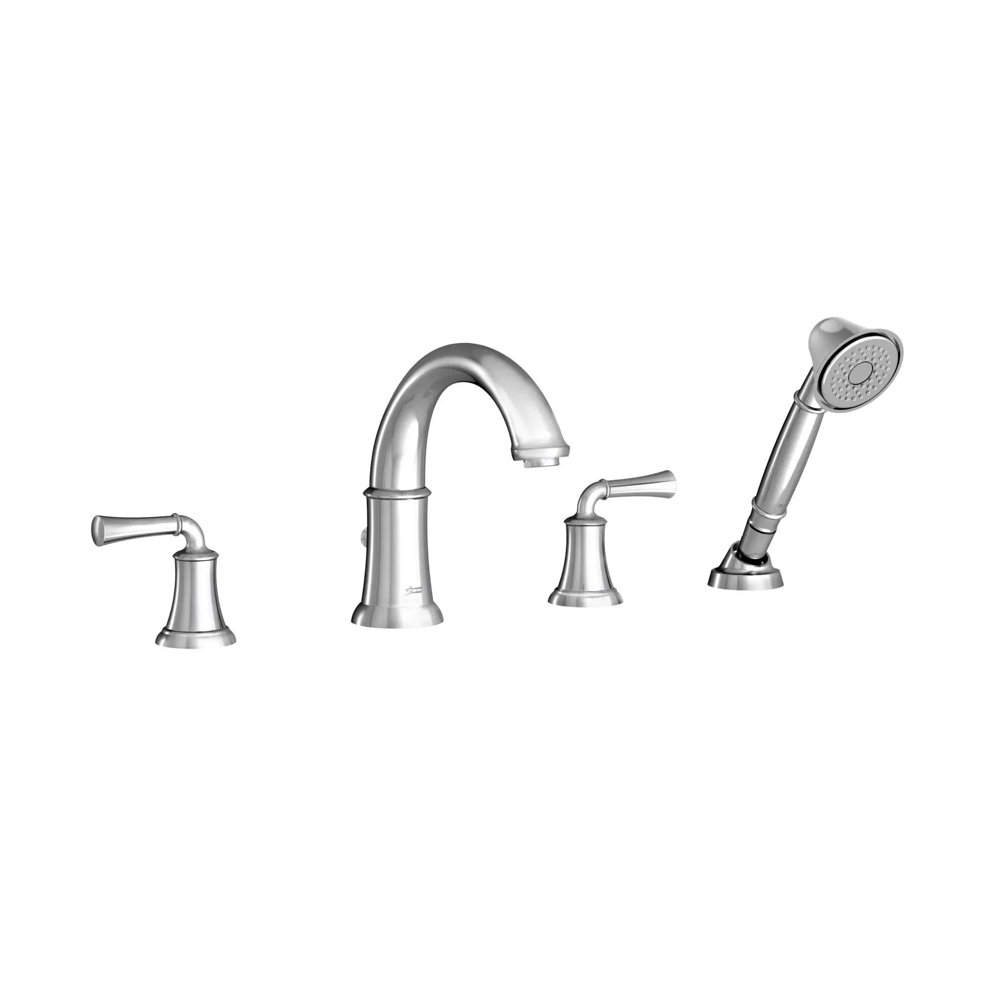 Portsmouth Bathtub Faucet with Personal Shower for Flash Rough-in Valve with Lever Handles — image 1